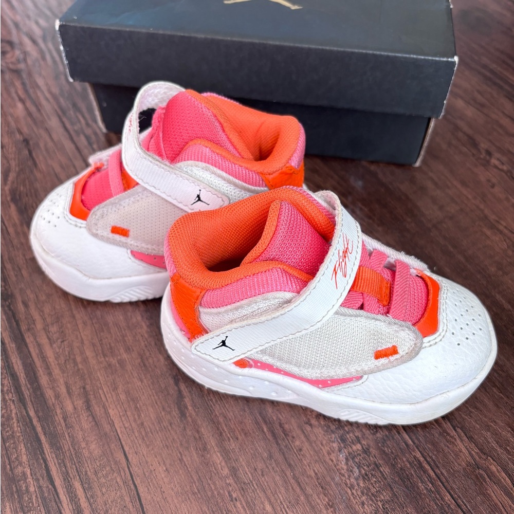 Jordan Kids' Sneakers in White, Pink, and Orange